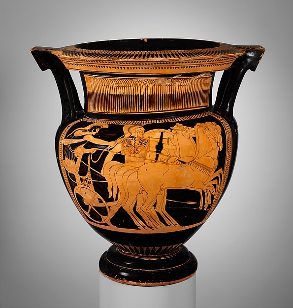 Terracotta column-krater (bowl for mixing wine and water) by Painter of Bologna 228, The Metropolitan Museum of Art