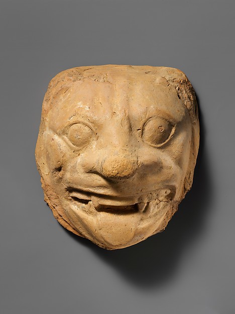 Terracotta head of a lion