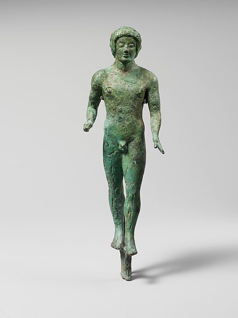 Bronze statuette of a nude youth by an unrecorded maker, The Metropolitan Museum of Art