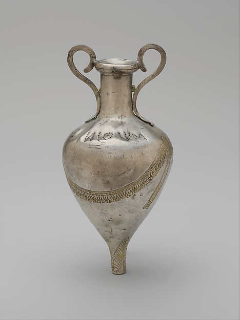 Silver and gilt amphoriskos (scented oil flask)