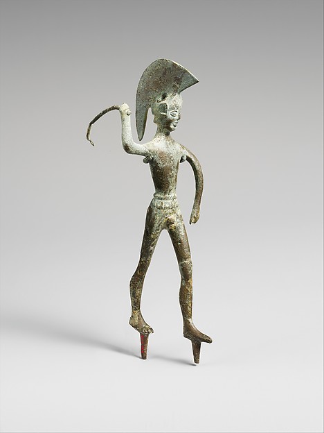 Bronze statuette of a warrior