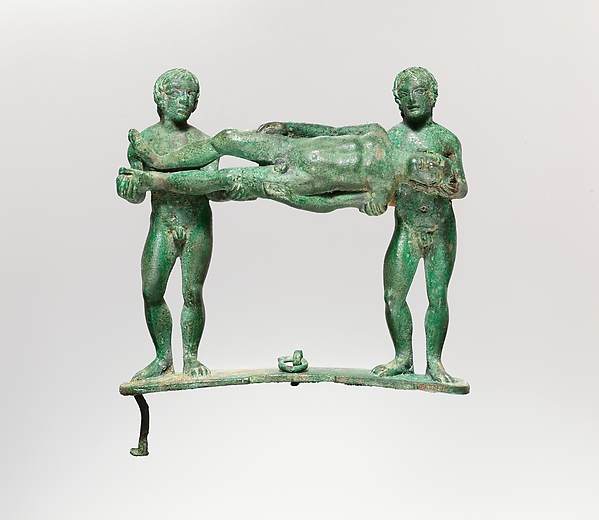 Bronze handle from a cista (toiletry box) by an unrecorded maker, The Metropolitan Museum of Art