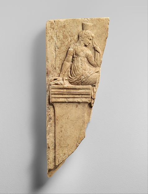 Fragment of a marble neo-Attic relief with Peitho by an unrecorded maker, The Metropolitan Museum of Art