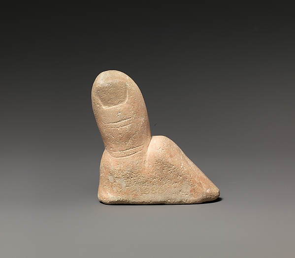 Limestone votive toe by an unrecorded maker, The Metropolitan Museum of Art