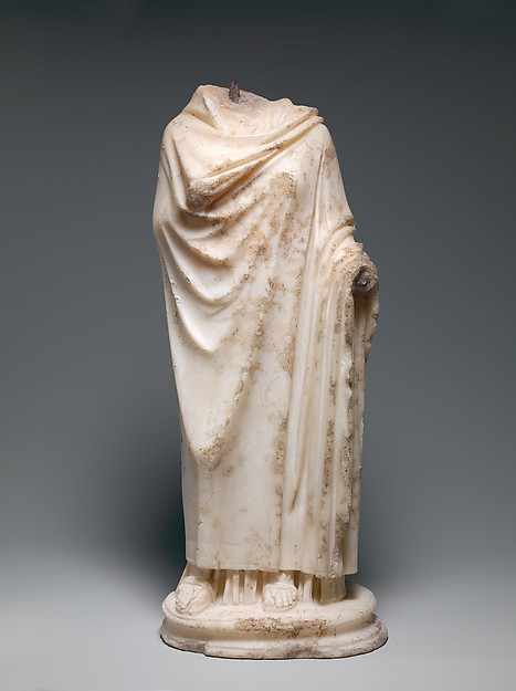 Marble statuette of a woman, ca. 138–193 CE