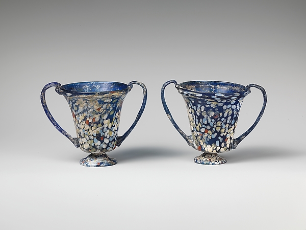 A pair of glass drinking cups by an unrecorded maker, The Metropolitan Museum of Art