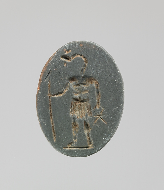 Ironstone intaglio: Snake-headed Genius