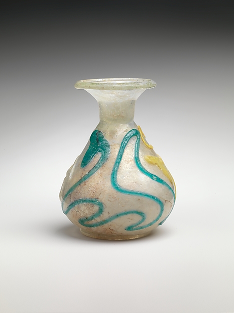 Glass snake-thread dropper flask by an unrecorded maker, The Metropolitan Museum of Art