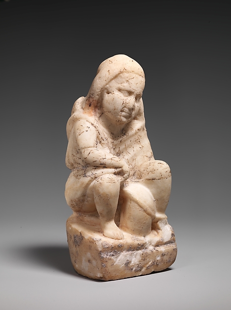 Marble statuette of a slave boy with a lantern by an unrecorded maker, The Metropolitan Museum of Art