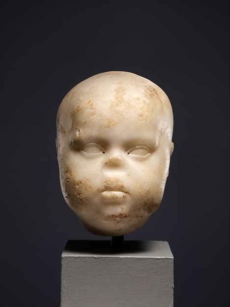 Marble head of a baby by an unrecorded maker, The Metropolitan Museum of Art