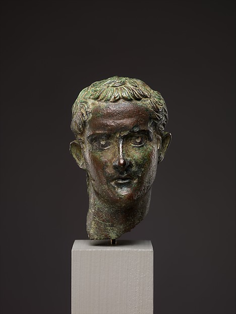 Bronze portrait head of the emperor Gaius (Caligula)
