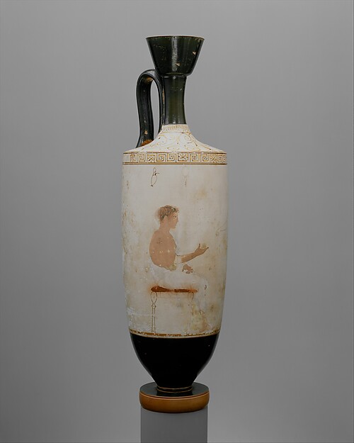 Terracotta lekythos (oil flask)