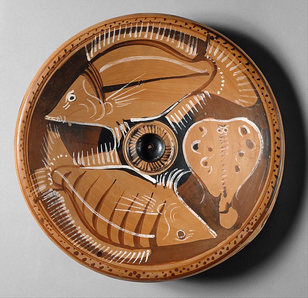 Terracotta fish-plate by Bastis Painter, The Metropolitan Museum of Art