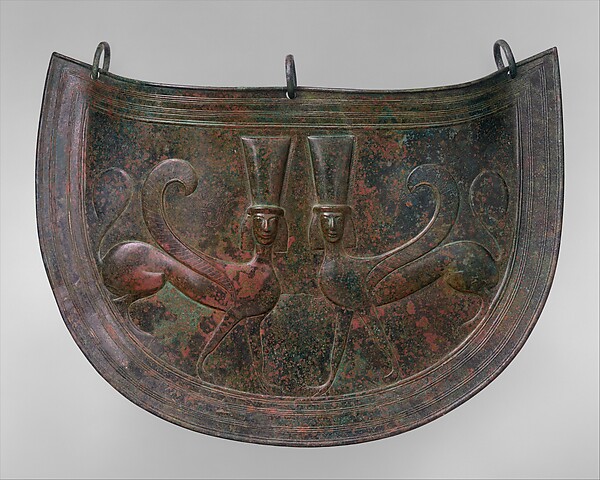 Bronze mitra (belly guard) by an unrecorded maker, The Metropolitan Museum of Art