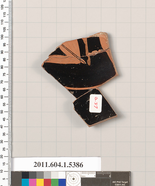 Terracotta fragment of a kylix (drinking cup)