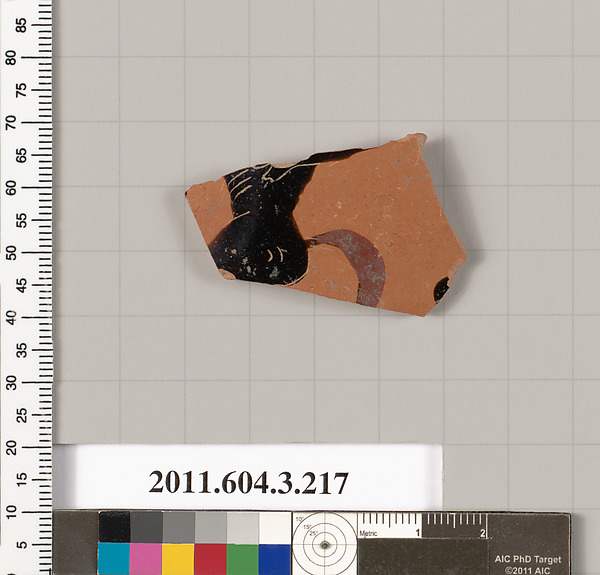 Terracotta fragment of a neck-amphora of Nicosthenic shape (jar) by an unrecorded maker, The Metropolitan Museum of Art
