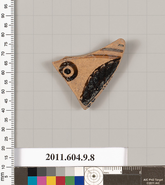 Terracotta fragment of a kylix (drinking cup)