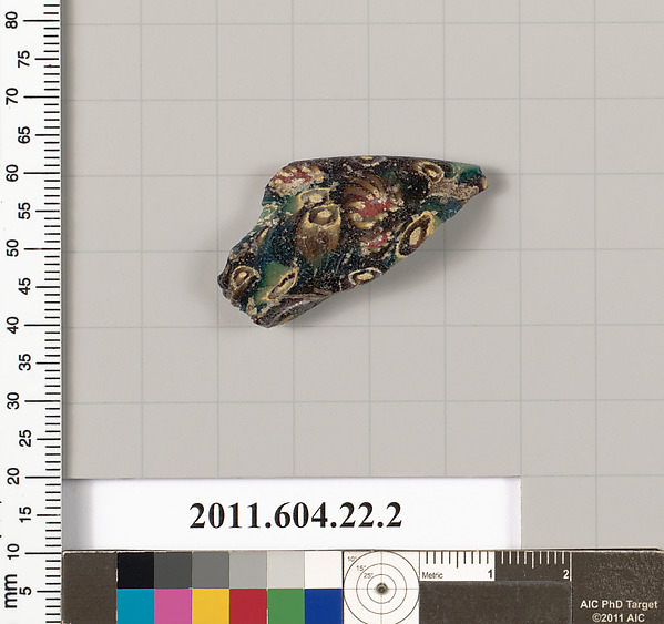 Glass mosaic bowl rim fragment by an unrecorded maker, The Metropolitan Museum of Art