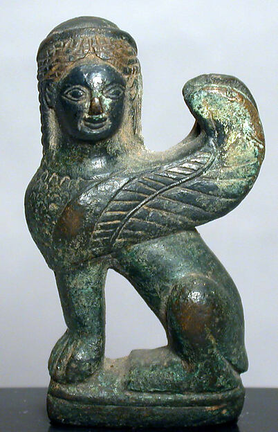 Bronze sphinx by an unrecorded maker, The Metropolitan Museum of Art