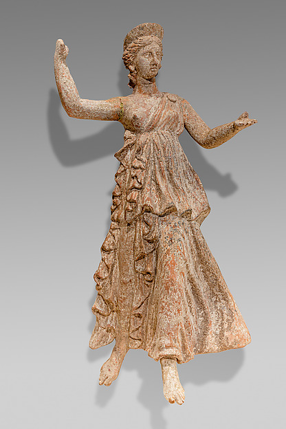 Terracotta statuette of a Nike flying, early 3rd century BCE