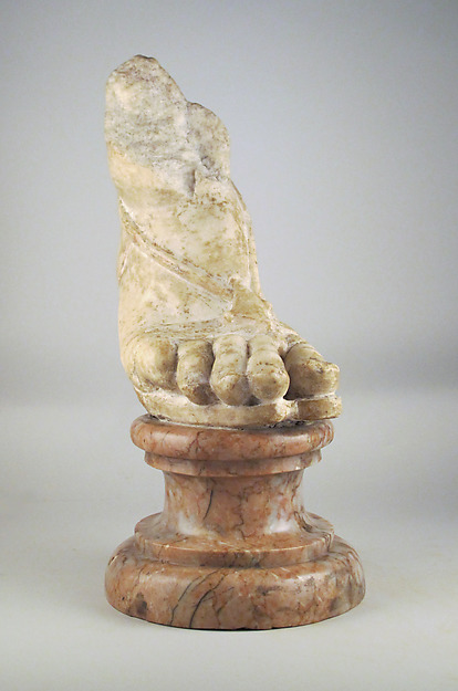 Marble foot of a statue by an unrecorded maker, The Metropolitan Museum of Art