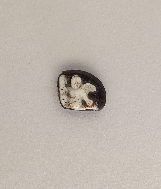 Glass cameo with cupid (Eros)