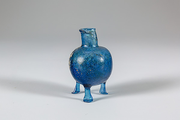 Glass bottle with three feet by an unrecorded maker, The Metropolitan Museum of Art