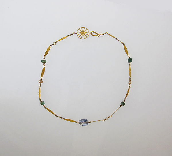 Necklace with pearls and beryl beads by an unrecorded maker, The Metropolitan Museum of Art