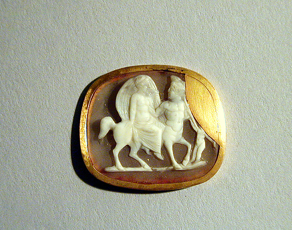 Sardonyx cameo of a nymph riding a centaur by an unrecorded maker, The Metropolitan Museum of Art