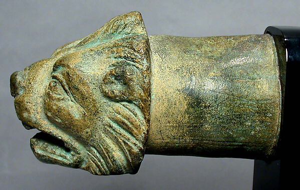 Bronze attachment with head of a lion by an unrecorded maker, The Metropolitan Museum of Art