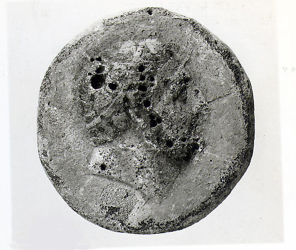 Glass roundel with head of Herakles by an unrecorded maker, The Metropolitan Museum of Art