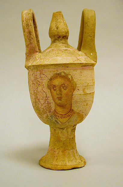 Terracotta lebes gamikos (jar associated with weddings) with lid