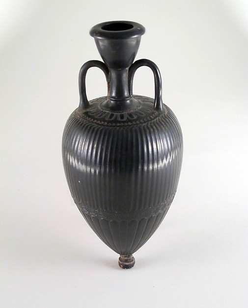 Terracotta amphoriskos (flask) by an unrecorded maker, The Metropolitan Museum of Art