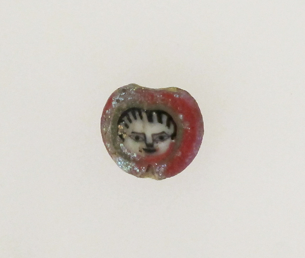 Glass mosaic face bead by an unrecorded maker, The Metropolitan Museum of Art