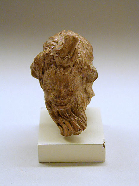 Terracotta head of Pan, 3rd–1st century BCE