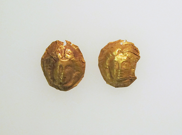 Bead ornaments, 2 female masks by an unrecorded maker, The Metropolitan Museum of Art