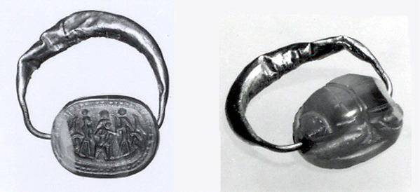 Gold ring with chalcedony scarab by an unrecorded maker, The Metropolitan Museum of Art