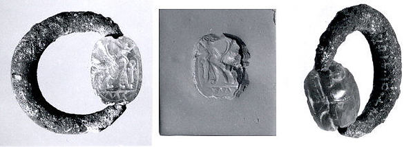 Silver swivel ring with sard scarab by an unrecorded maker, The Metropolitan Museum of Art