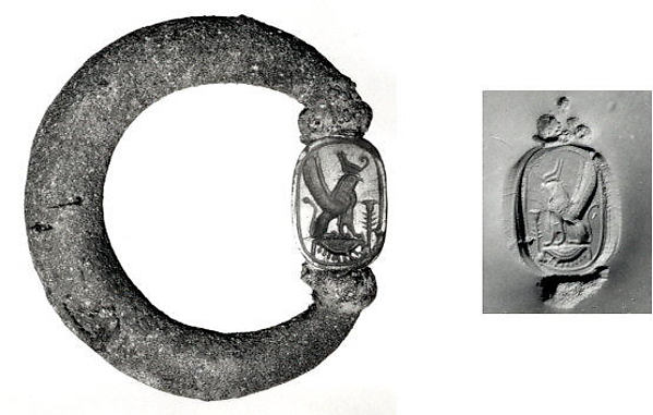 Silver swivel ring with sard scarab by an unrecorded maker, The Metropolitan Museum of Art