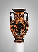 Attributed To The Red Line Painter Terracotta Neck amphora Greek 