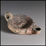 Terracotta oil lamp | Roman, Cypriot | Mid Imperial | The Met