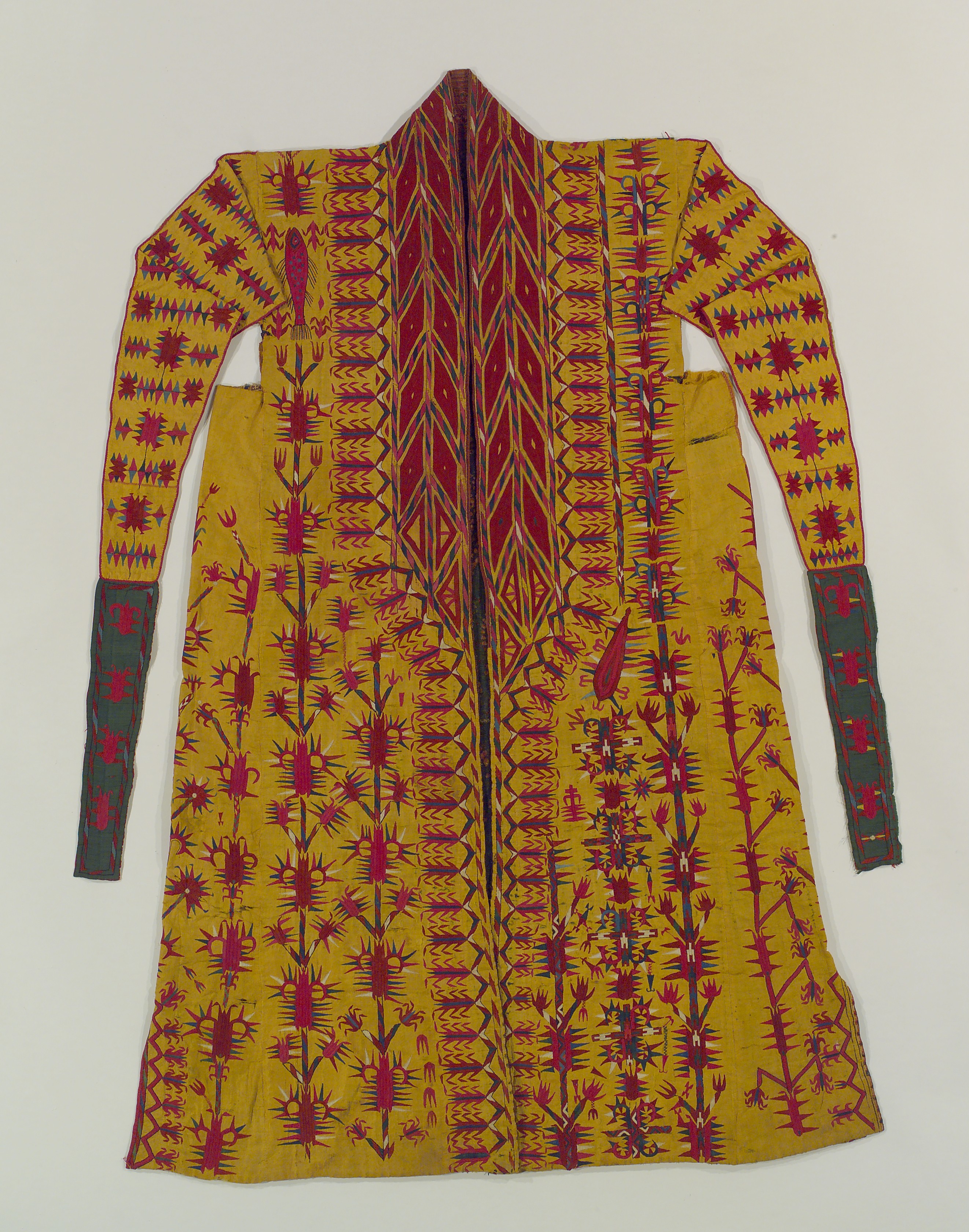 vintage or antique hand embroidered Turkmenistan traditional robe