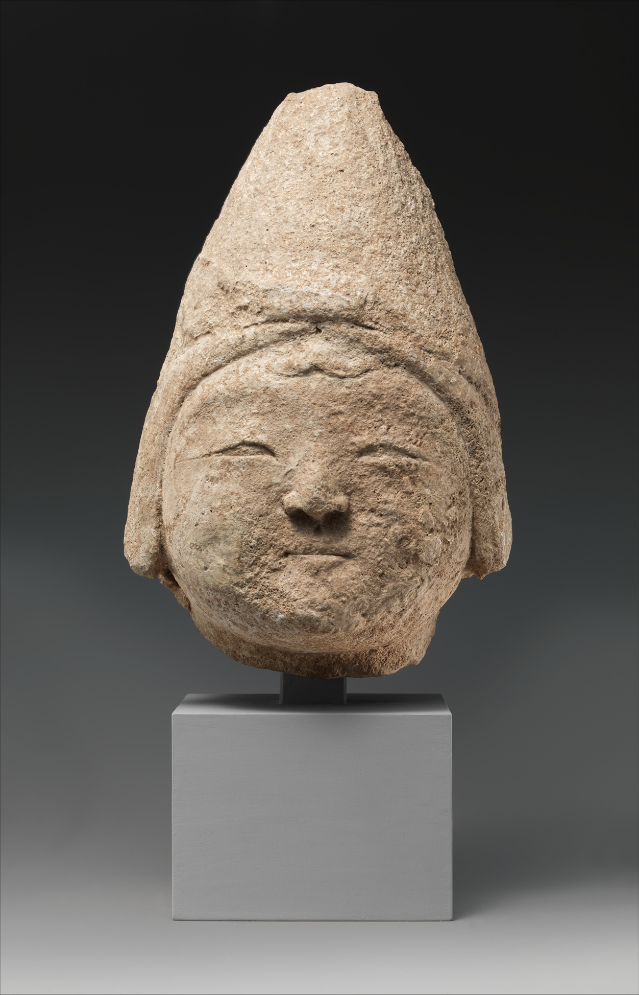 Head of a Central Asian Figure in a Pointed Cap The Metropolitan