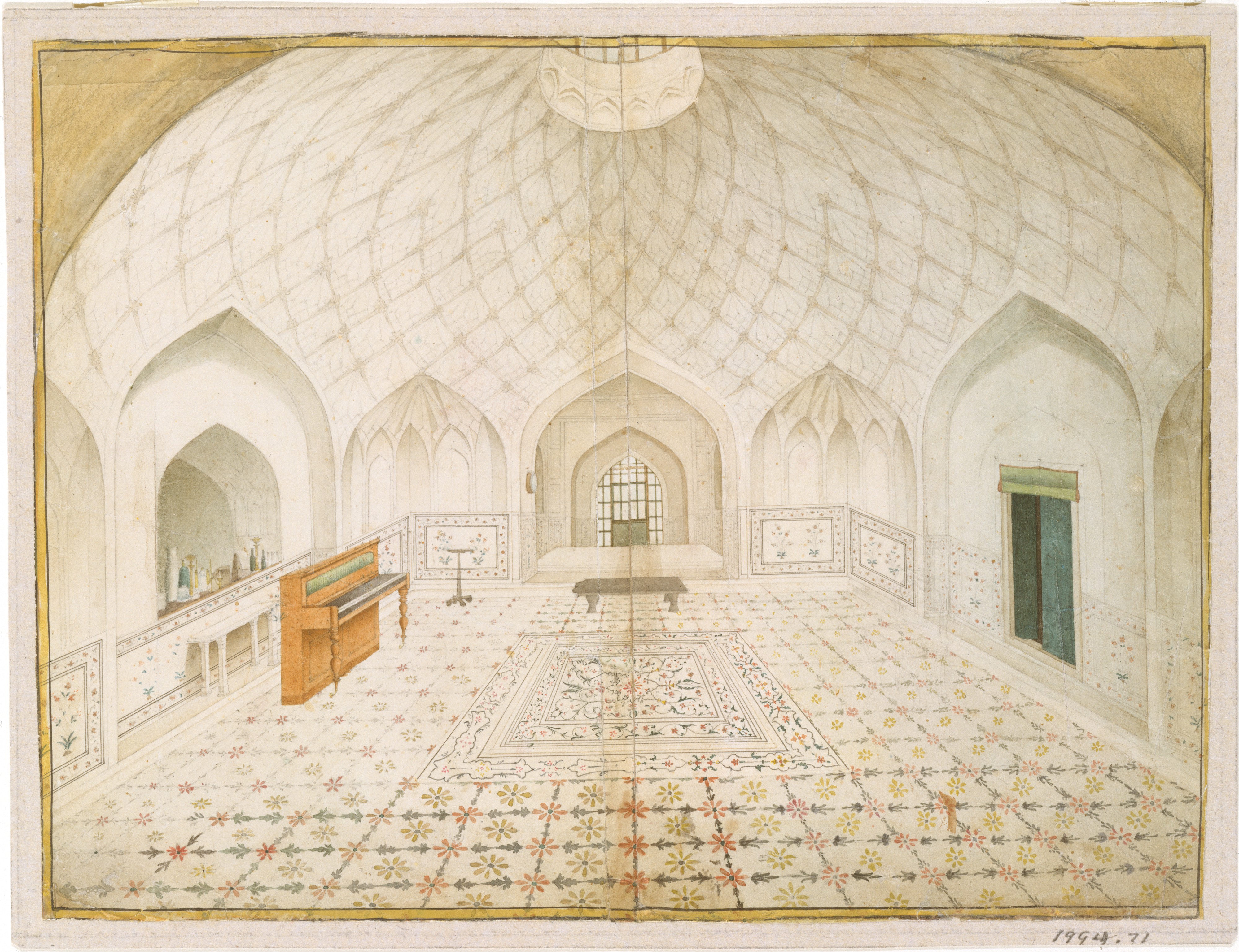 At hoppe målbar lytter Interior of the Hammam at the Red Fort, Delhi, Furnished According to  English Taste | The Metropolitan Museum of Art