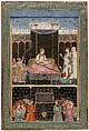 Darbar of Sultan Abdullah Qutb Shah, Ink, opaque watercolor, and gold on paper
