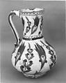 Ewer, Stonepaste; polychrome painted under transparent glaze