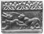 Tile from a Frieze, Stonepaste; molded and glazed