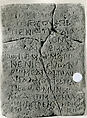 Inscribed stele, Limestone; incised
