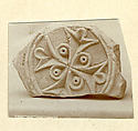 Fragment of a Relief with Foliated Cross, Sandstone; carved in relief