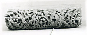 Fragment from a Molding with Scrolling Acanthus Leaves, Limestone; carved in relief